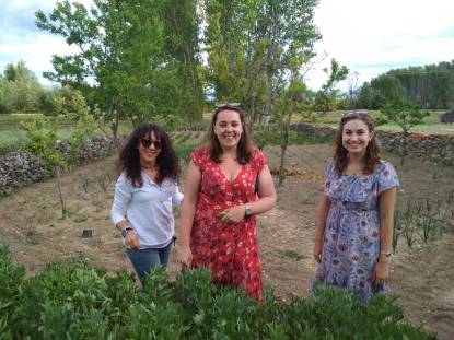 At Conchi's home in the countryside, in the vegetable patch