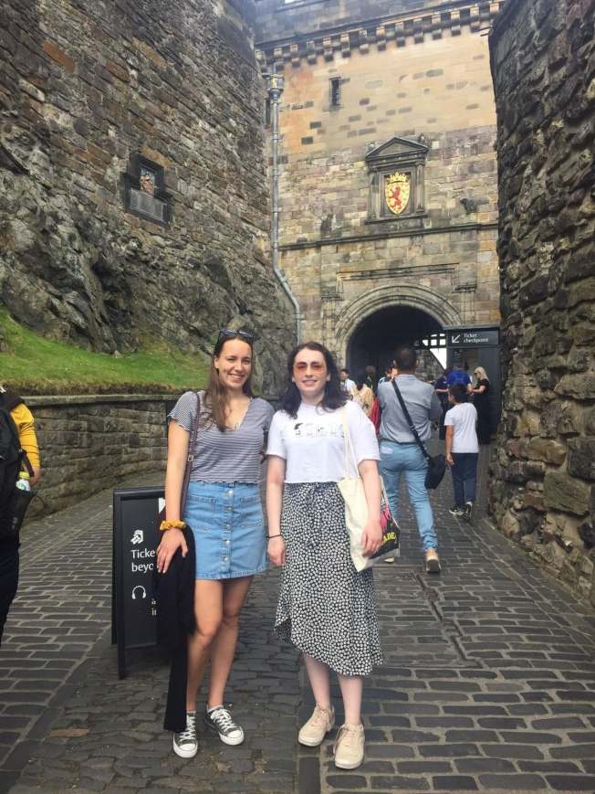 Jenny and Emma at the Castle